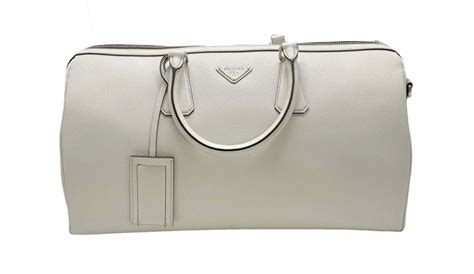 Prada Saffiano Leather Travel Bag, Ivory 